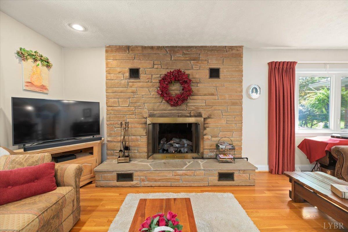 159 Blue Ridge Lane Amherst, VA 24521 - Photo 5 of 71 a living room with fireplace furniture and a flat screen tv