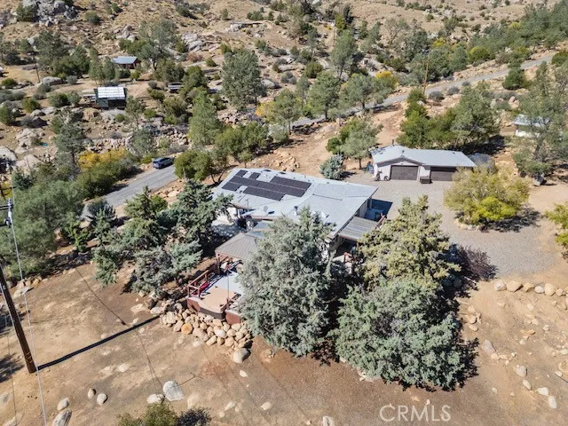 an aerial view of multiple house