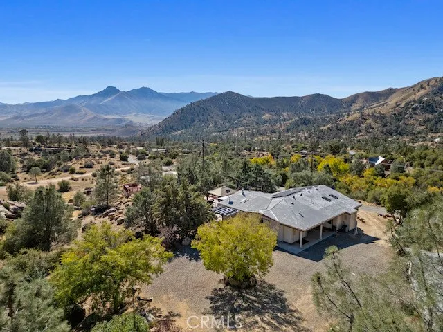 view of a mountain in the distance