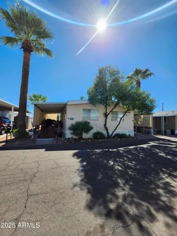 a view of a house with a patio
