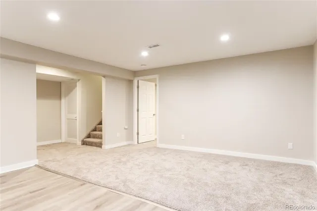 a view of an empty room