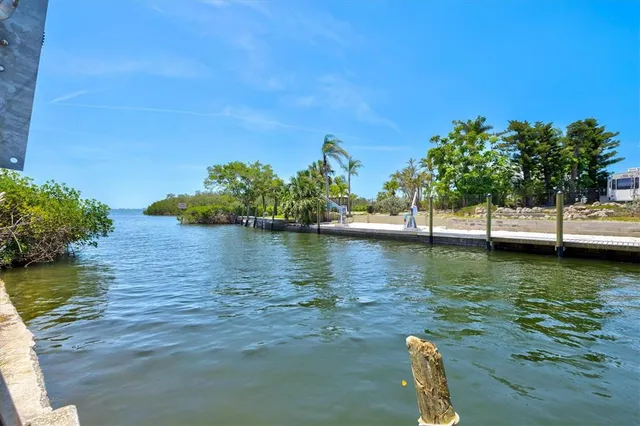 a view of a lake with houses