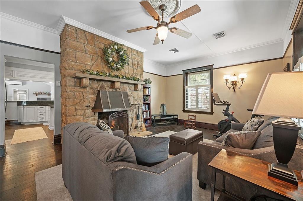 1111 Burchfield Road Allison Park, PA 15101 - Photo 4 of 50 Updated Living Room with original Fireplace!