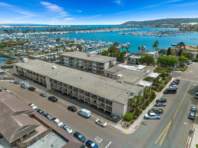 a view of a city with an ocean