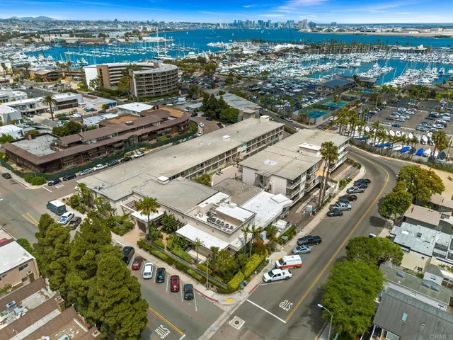an aerial view of a city with lots of residential buildings