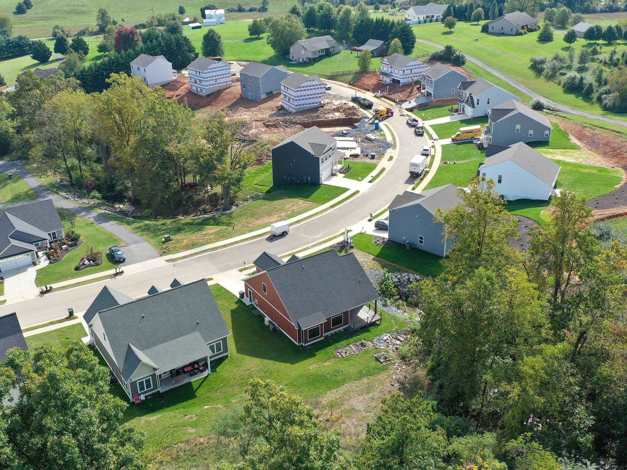 55 Mcilwee Lane Staunton, VA 24401 - Photo 4 of 40 an aerial view of a house with a garden and swimming pool