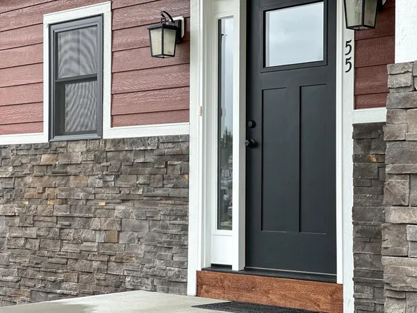 a view of front door of house