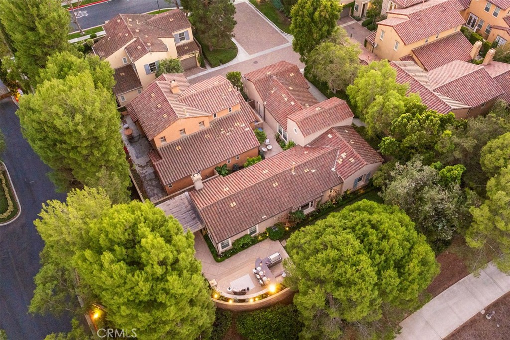 45 Shade Tree Irvine, CA 92603 - Photo 42 of 62 an aerial view of a house with a garden