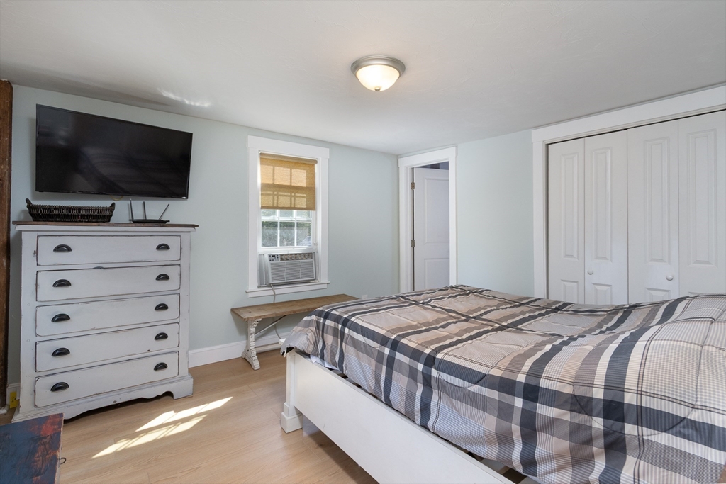 122 Wallace Road Sturbridge, MA 01566 - Photo 12 of 40 a bedroom with a bed and flat screen tv