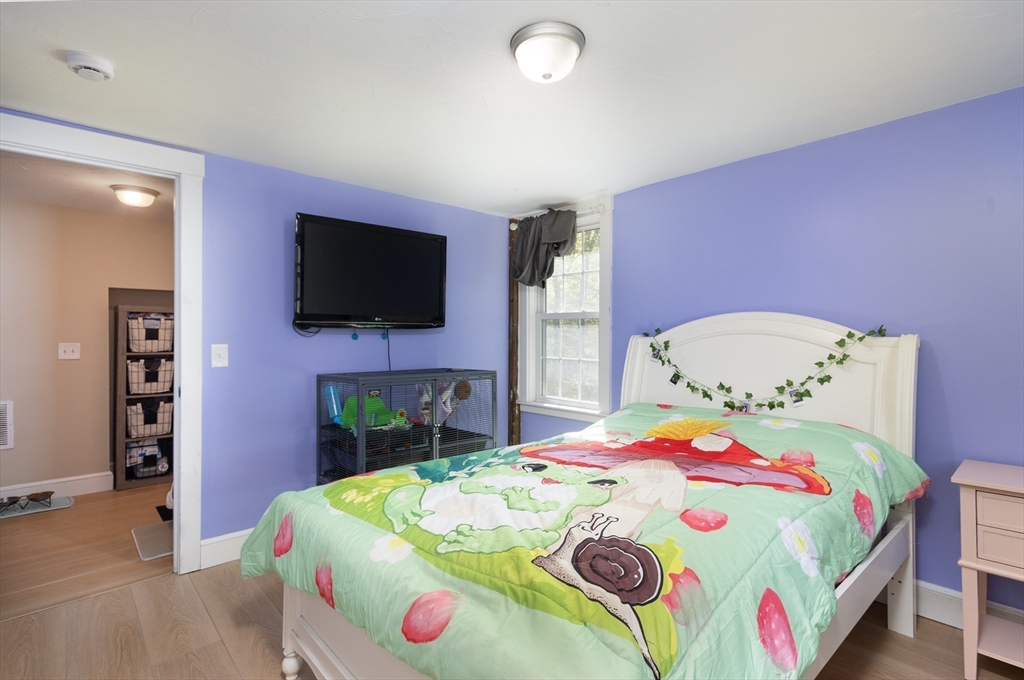 122 Wallace Road Sturbridge, MA 01566 - Photo 16 of 40 a bedroom with a bed and a flat screen tv