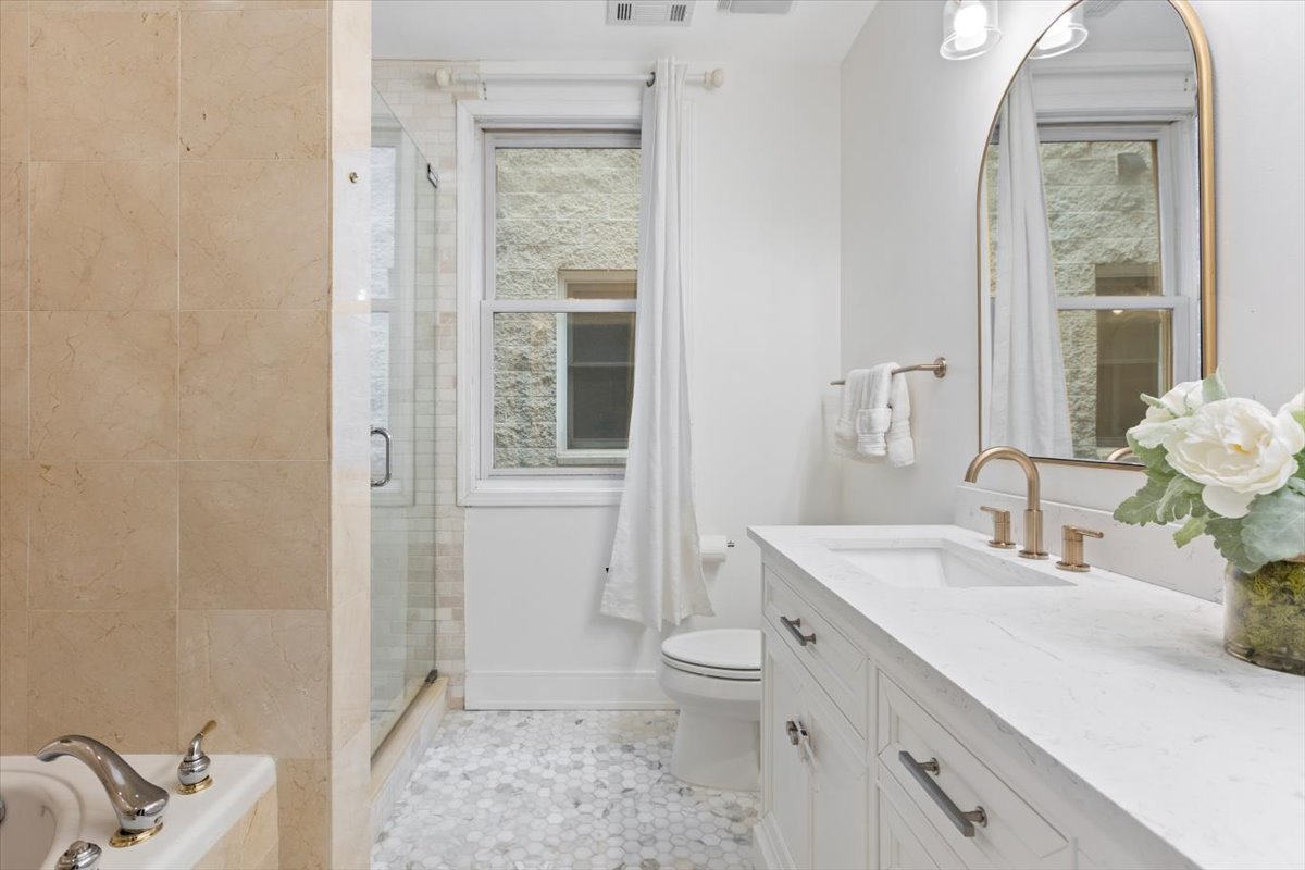 1132 West Wolfram Street, Unit 3 Chicago, IL 60657 - Photo 20 of 26 a bathroom with a sink a toilet and shower