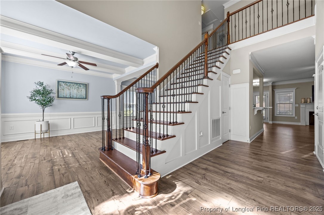 2904 Hampton Ridge Road Fayetteville, NC 28311 - Photo 9 of 50 a view of entryway and hall with wooden floor