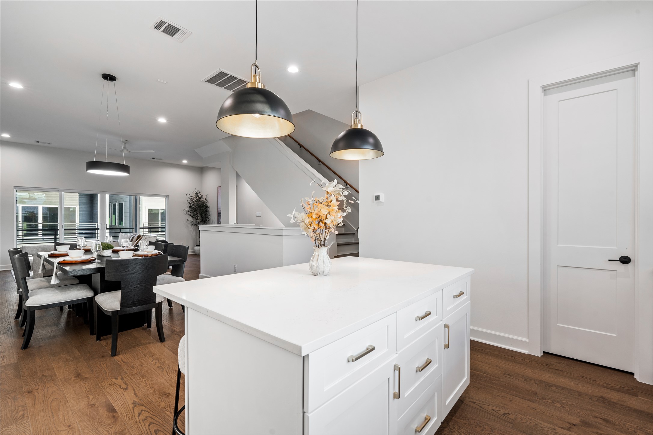 4708 Moving Meadows Houston, TX 77018 - Photo 22 of 40 The layout creates an easy flow, so you can be in the kitchen and still enjoy time with family in the dining or living areas.