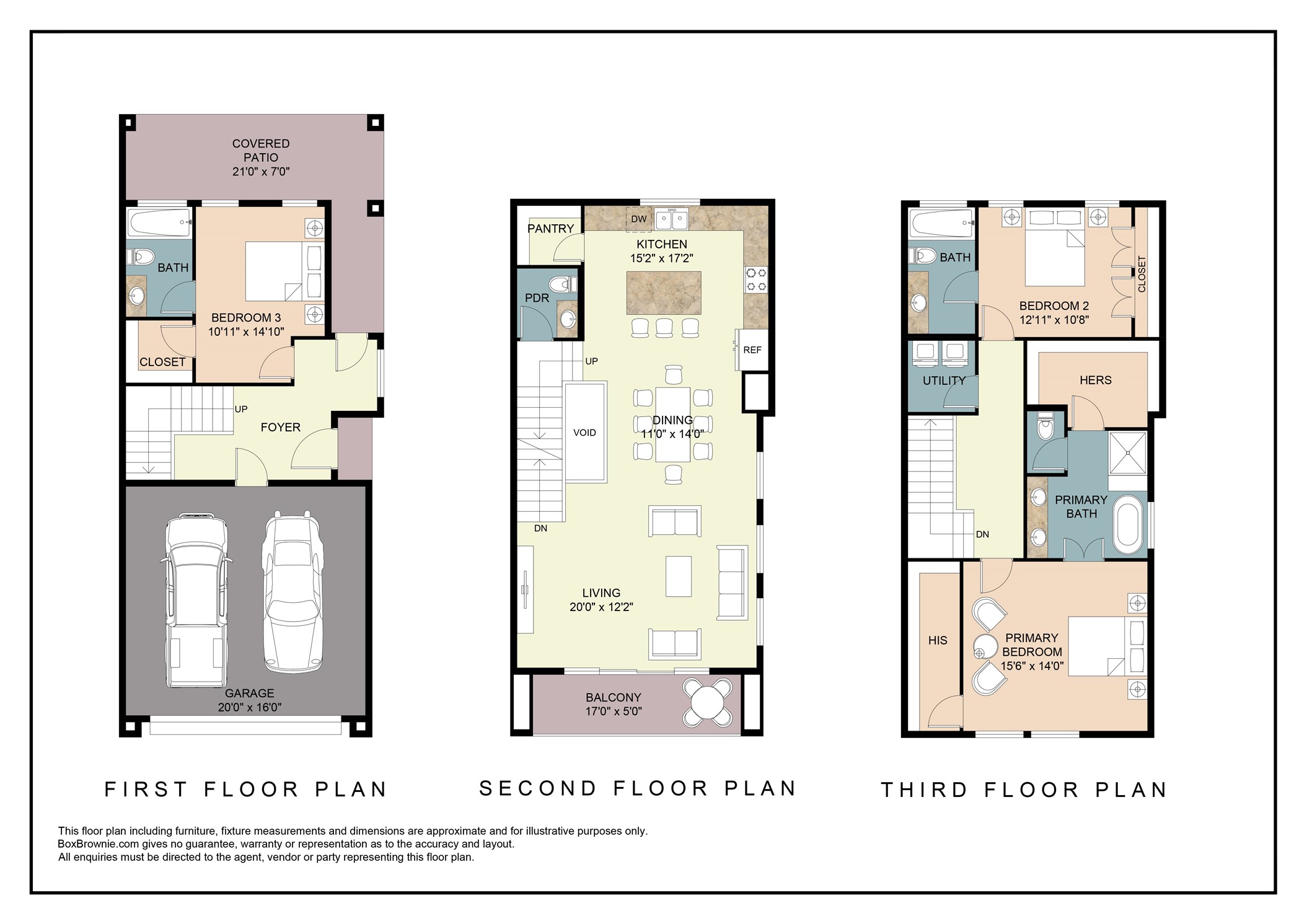 4708 Moving Meadows Houston, TX 77018 - Photo 40 of 40 This layout illustrates the flow of the home across all three levels.