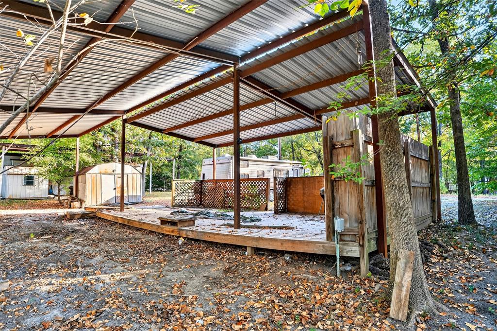 Lot 135-136 Private Road, Unit 5819 Yantis, TX 75497 - Photo 9 of 18 a view of patio with a table chairs and a table