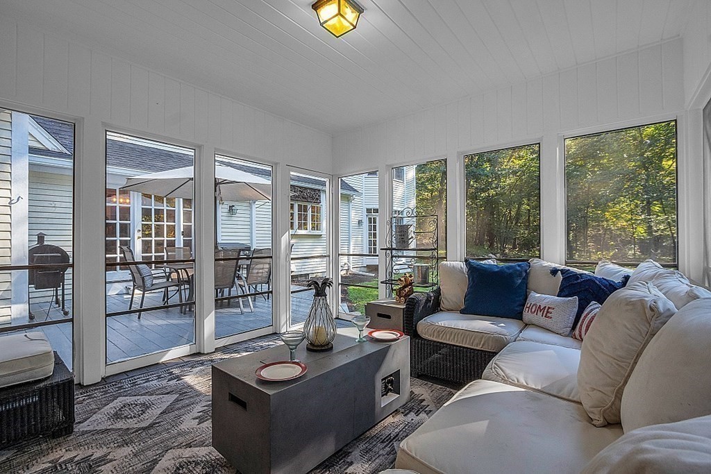117 Channing Road Concord, MA 01742 - Photo 26 of 38 a living room with furniture and a floor to ceiling window