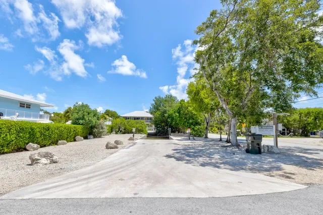a view of a yard with yellow lighting