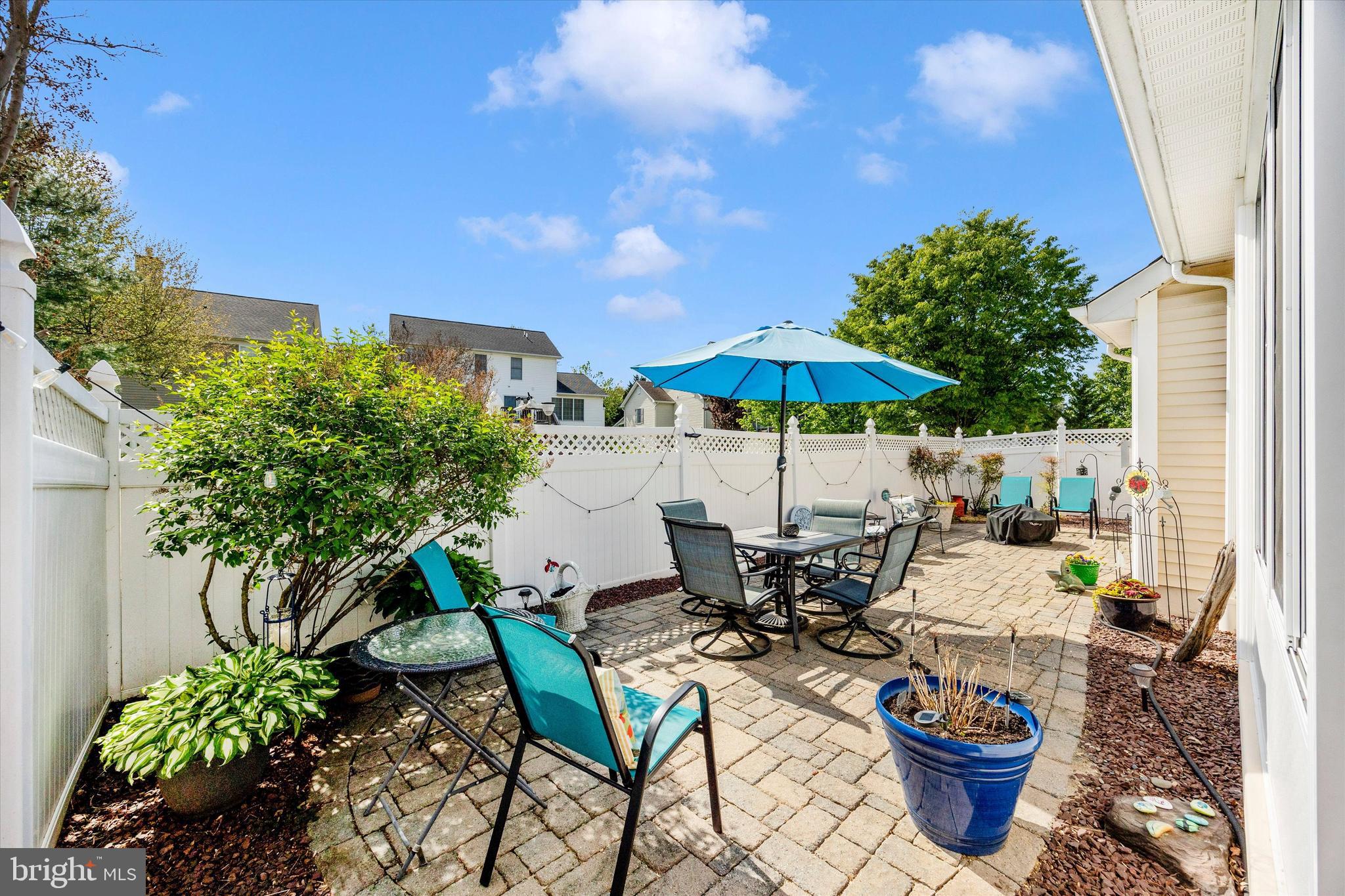 1005 Eastbourne Terrace Frederick, MD 21702 - Photo 32 of 39 a view of a patio with table and chairs potted plants with wooden fence