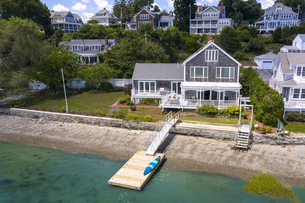 185 Downer Avenue Hingham, MA 02043 - Photo 5 of 30 a aerial view of a house with a yard