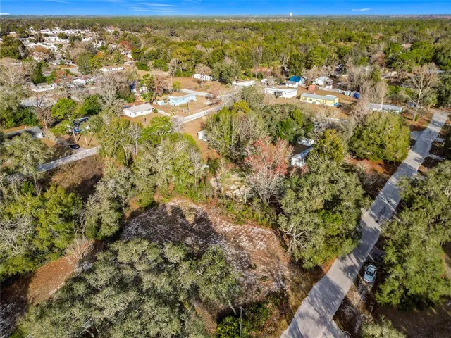 a aerial view of residential house with green space