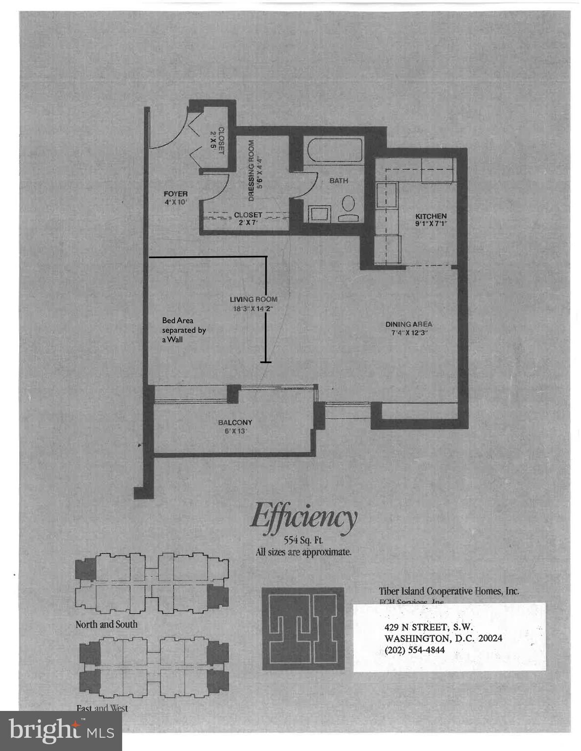 1245 4th Street Southwest, Unit E409 Washington, DC 20024 - Photo 21 of 21 Floor Plan