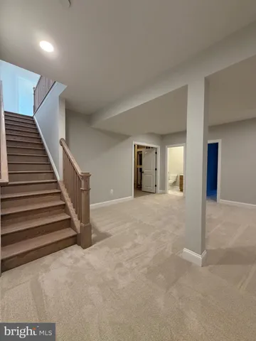 a view of an entryway with stairs