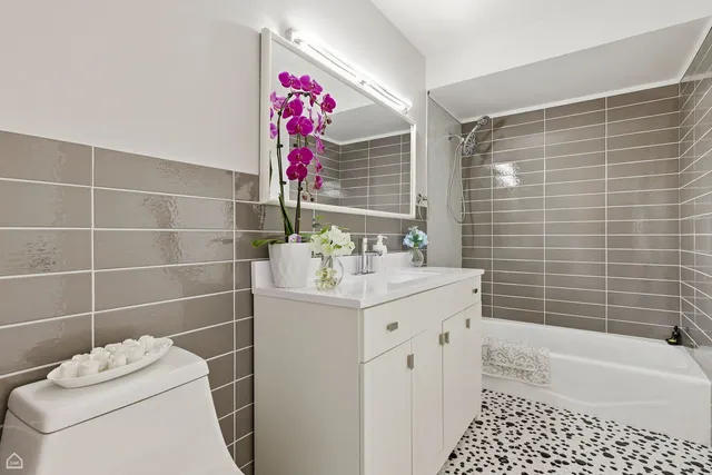 a view of a livingroom with wooden floor