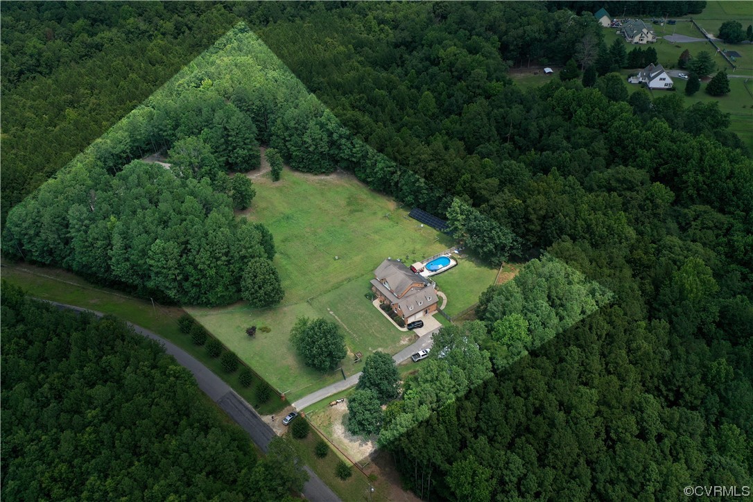 19960 Horseshoe Road Carson, VA 23830 - Photo 3 of 47 an aerial view of residential houses with outdoor space and trees
