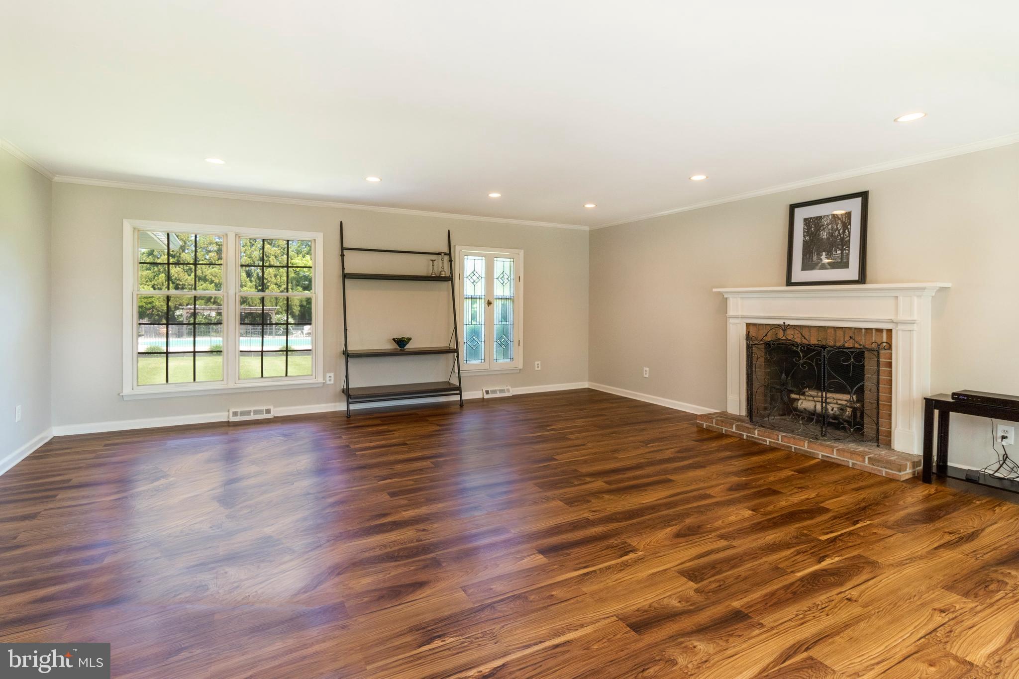 Living Room With Wood Burning Fireplace