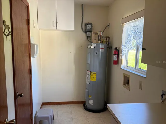 a view of water heater room