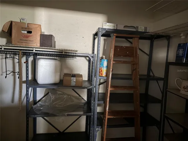 a view of storage utility room