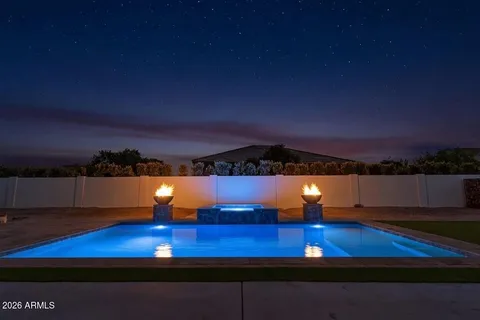 a view of a yard with an outdoor space