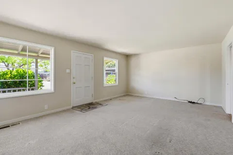 an empty room with a window