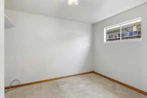 an empty room with closet