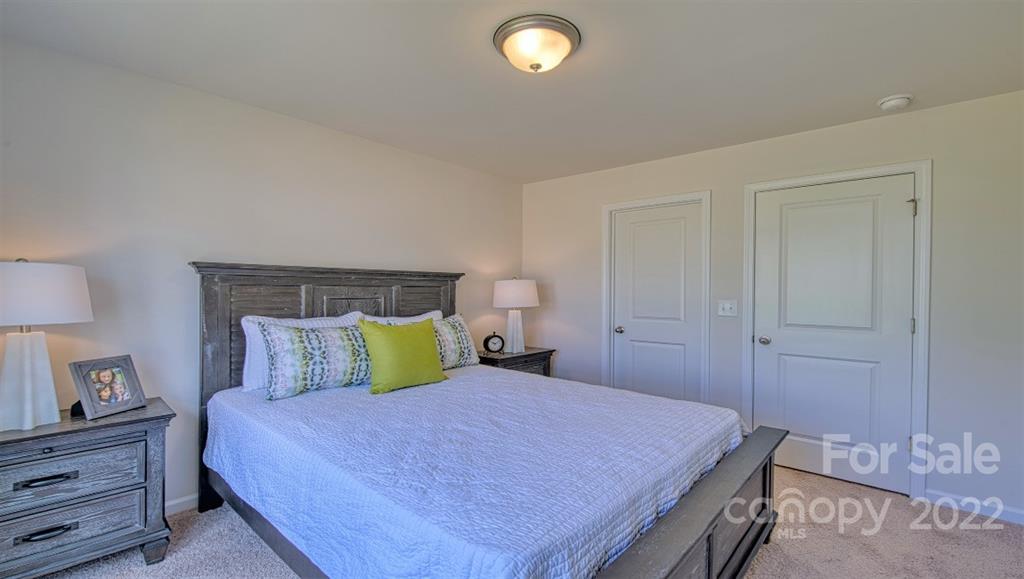 82 Creekview Road Hendersonville, NC 28792 - Photo 29 of 37 a bedroom with a bed and lamps