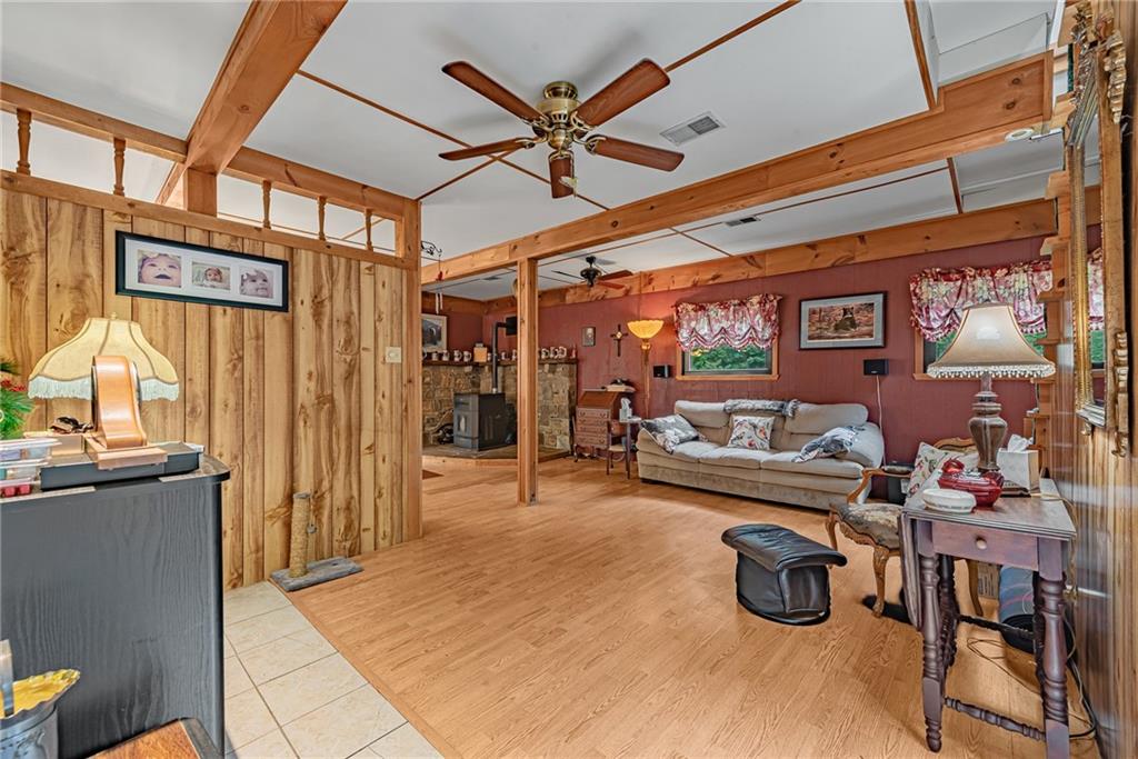 142 Westlake Road Acme, PA 15610 - Photo 19 of 25 a living room with furniture a window and a ceiling fan