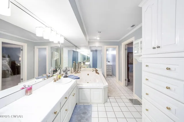 a view of bathroom with a window