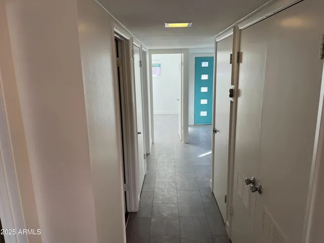 an empty room with a window