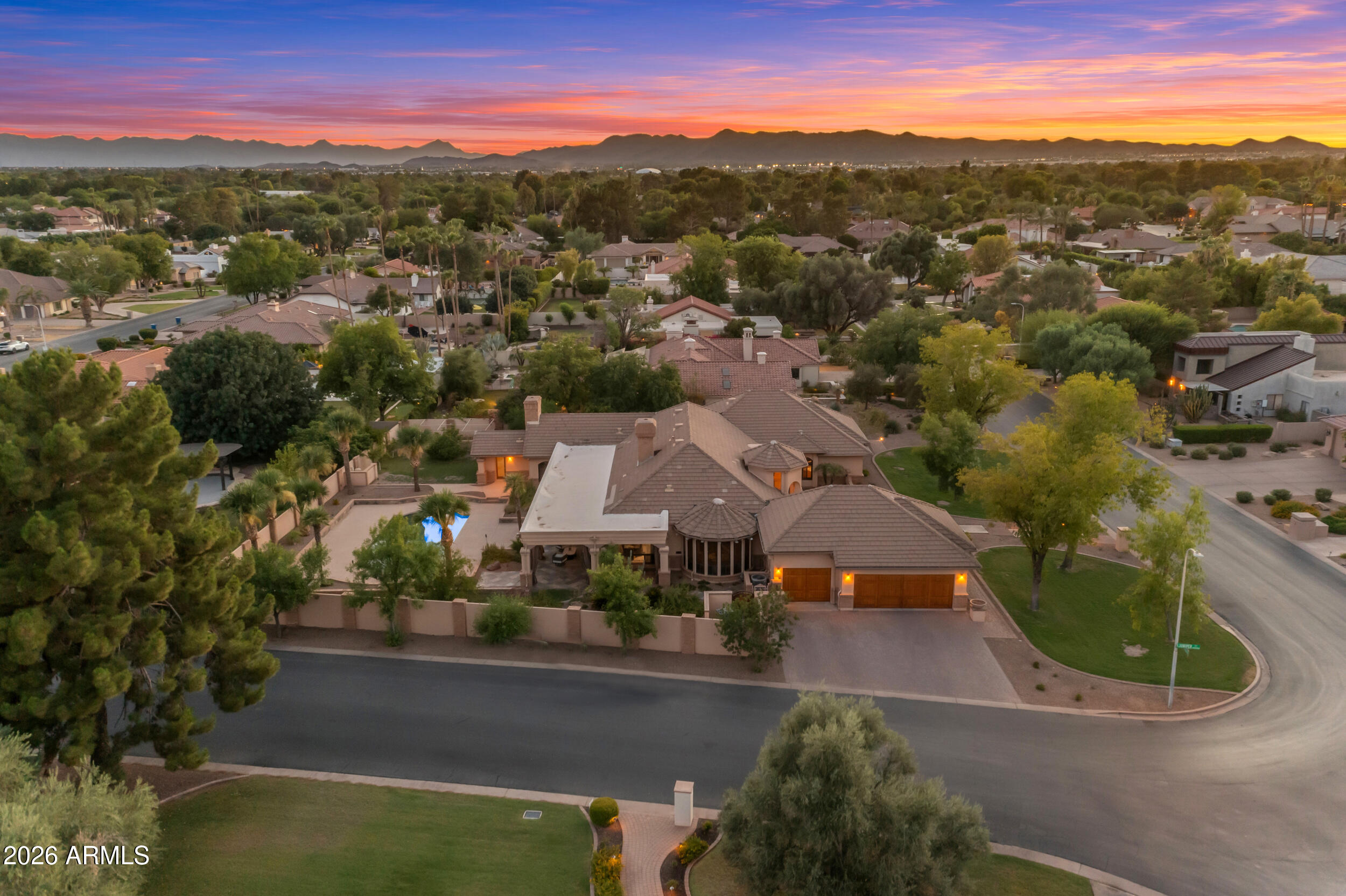 1455 East Colt Road Tempe, AZ 85284 - Photo 64 of 71 Aerial Twilight