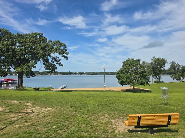 a view of a lake with houses