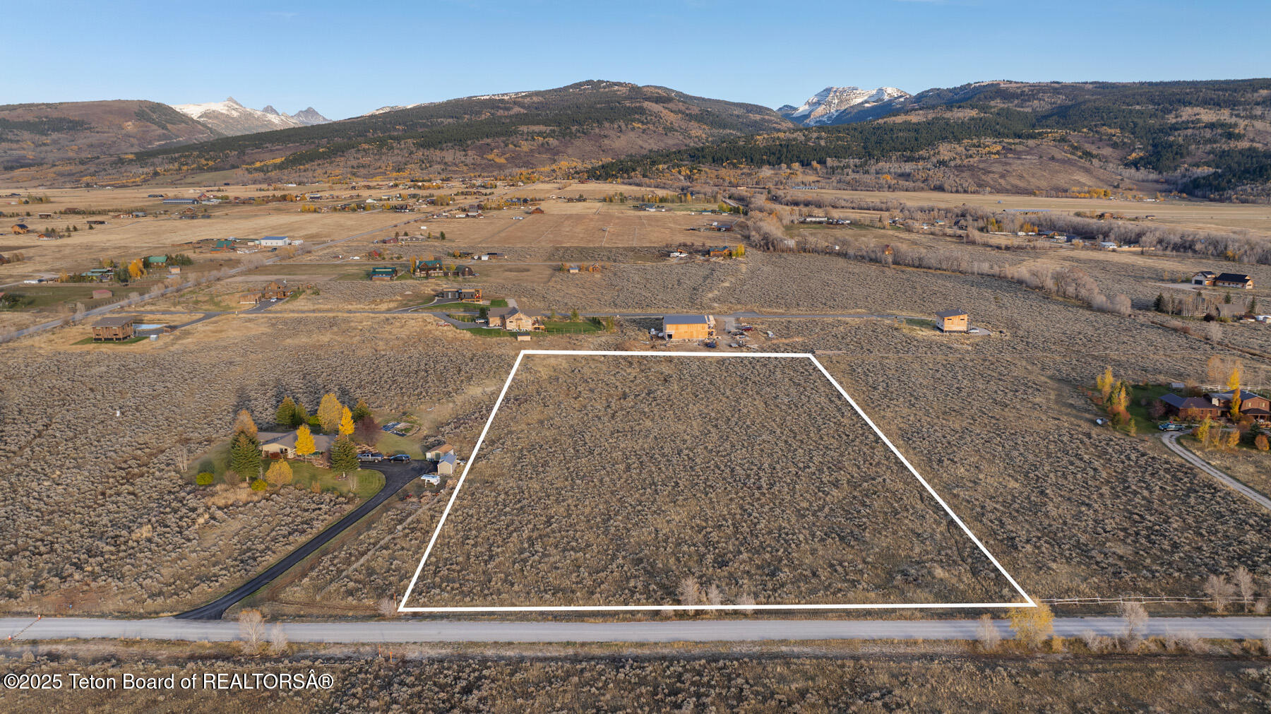 5171 Fox Creek Hollow Road Victor, ID 83455 - Photo 3 of 10 3 East Aerial Estimated Lot Lines