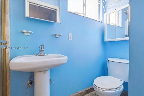 a bathroom with a sink a toilet