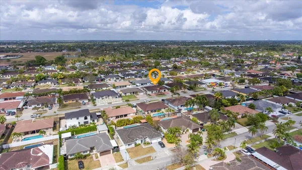 an aerial view of a city