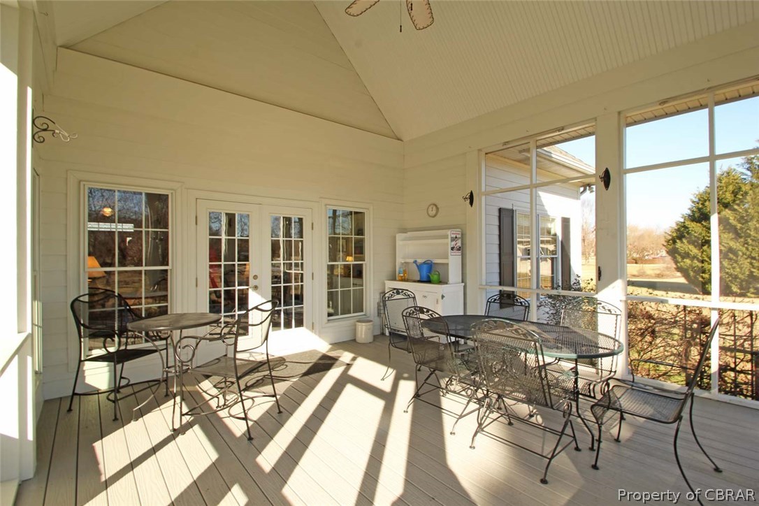 258 Old Point Road White Stone, VA 22578 - Photo 13 of 50 17' Peak high Ceiling on the Screen Porch