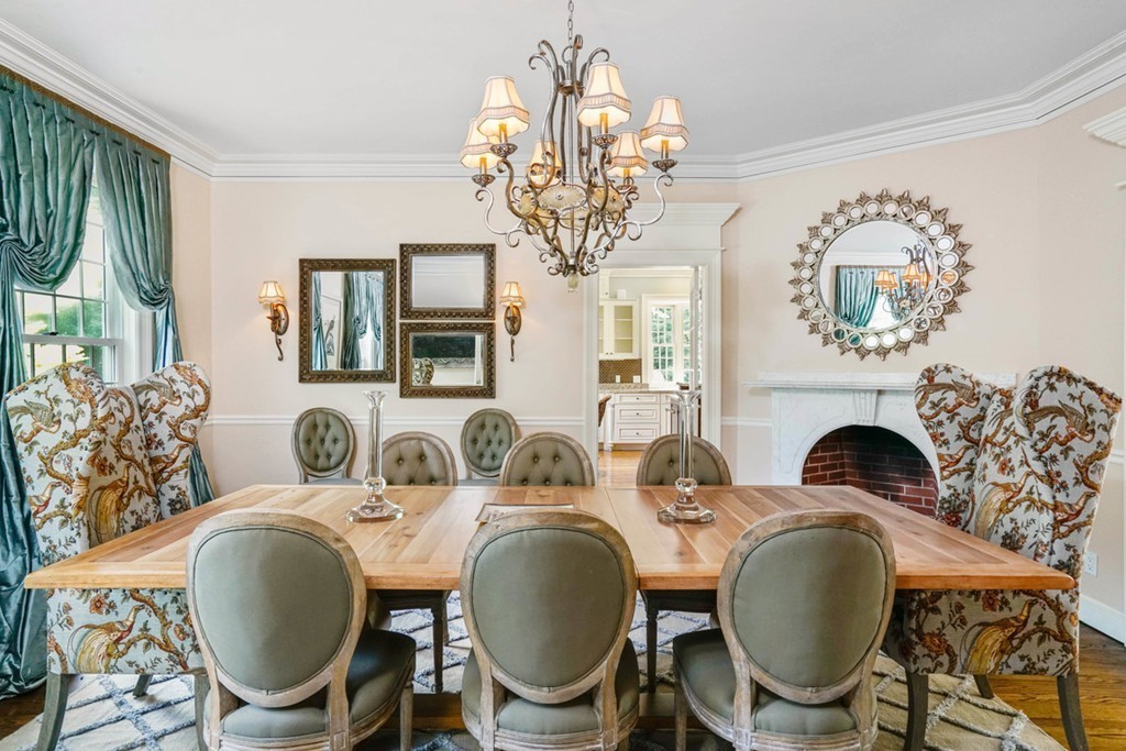 219 B Ipswich Road Boxford, MA 01921 - Photo 13 of 30 a view of a dining room with furniture and chandelier