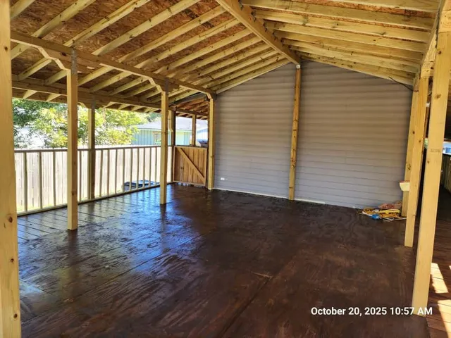 a view of livingroom with deck