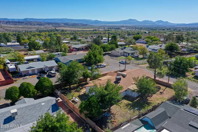 an aerial view of multiple house