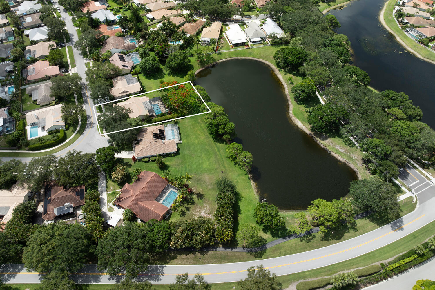 166 Bayberry Circle Jupiter, FL 33458 - Photo 34 of 37 an aerial view of a house with outdoor space