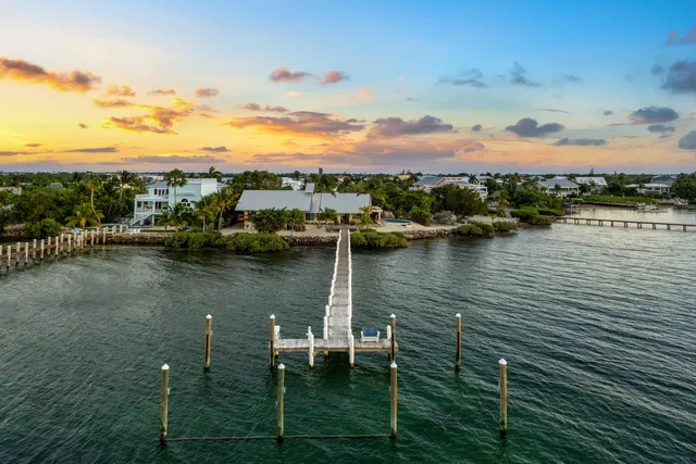 a view of a lake with houses