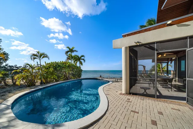 a view of a lake with a city